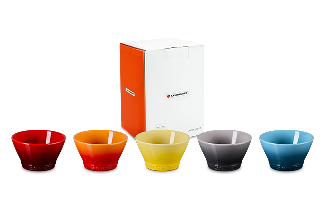 Le Creuset Stoneware Set of 5 Kolbe 300ml Bowls image number 1
